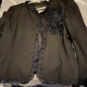 Moschino black ruffled jacket